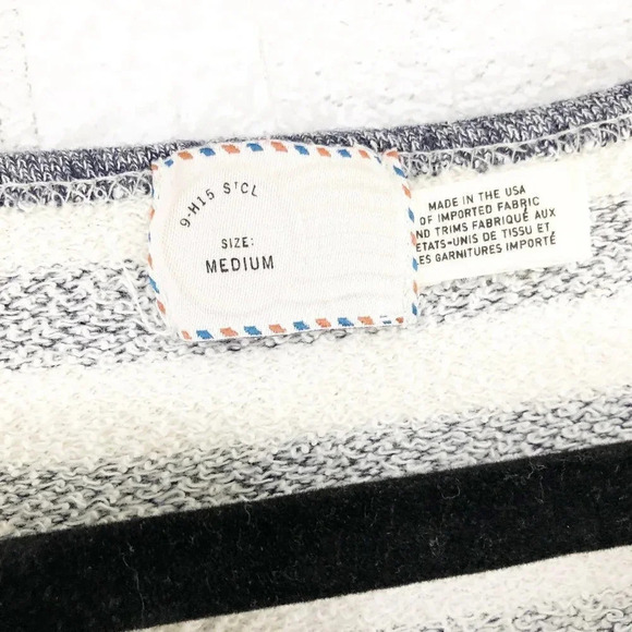 Postmark - Anthropologie Blue & White Striped Floral Top Women's Size Medium - Picture 5 of 6